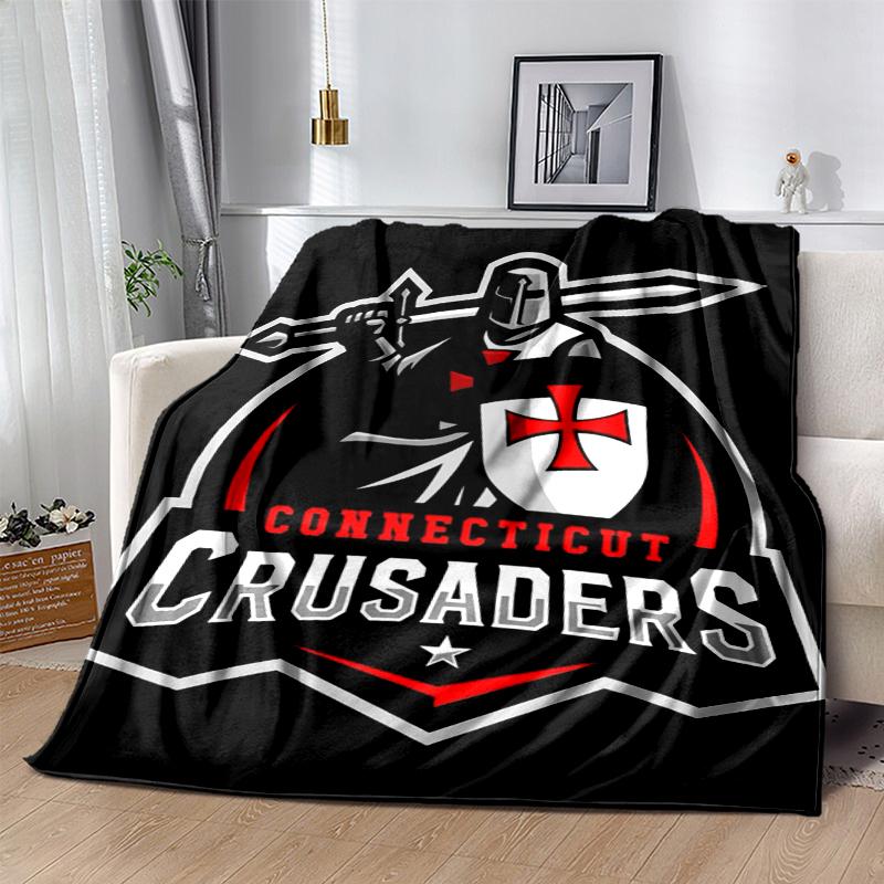 Crusader Flannel Blanket Soft All-Season Throw, Design for Camping, Car Travel, Hiking Sofa, Bed, Office Perfect Gift for Parties