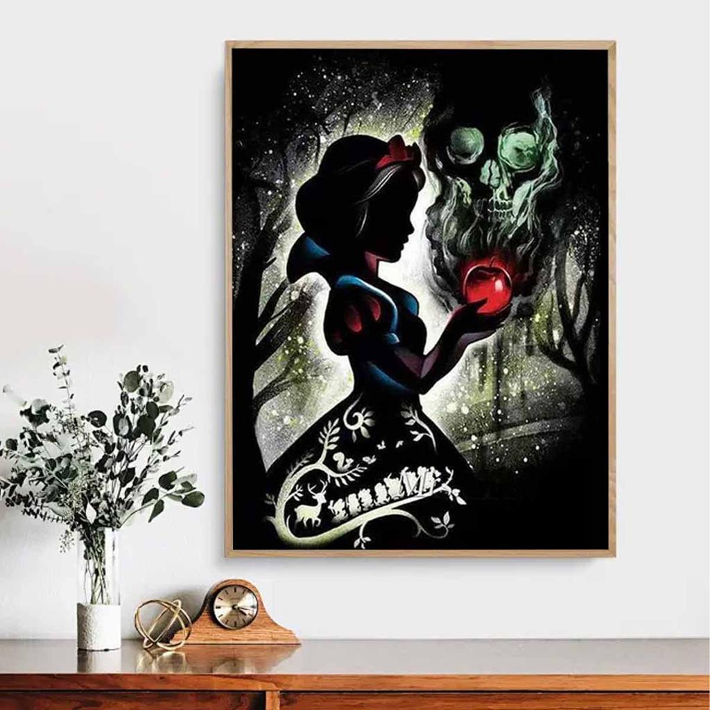 DIY Diamond Painting The Princess and The Poisonous Apple Cross Stitch Kit Mosaic Art Diamond Painting Full Circle Diamond Home Decoration