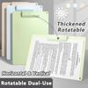 Durable PP A4 Clipboard Dual-Use Rotatable File Folder Portable Document Holder School Office