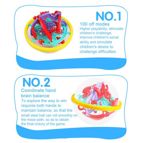 Space Maze Ball Develop Observation Ability 3D Plastic Space Ball Bearing Maze Game for Kids