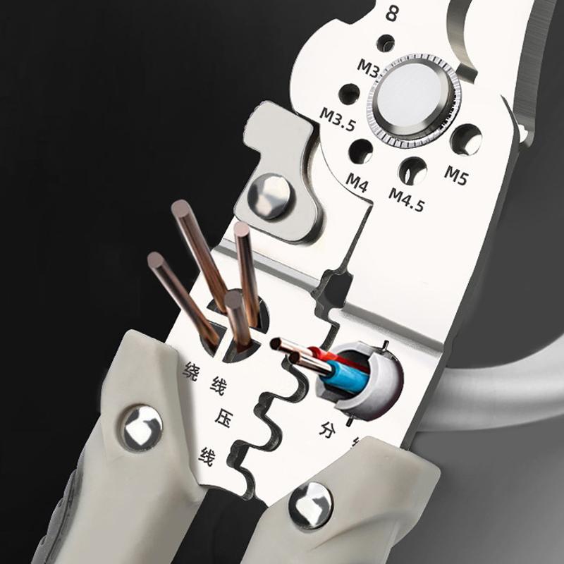 Crimper Cable Cutter Adjustable Automatic Wire Stripper Multifunctional Stripping Crimping Pliers Terminal Hand Tool Electrician