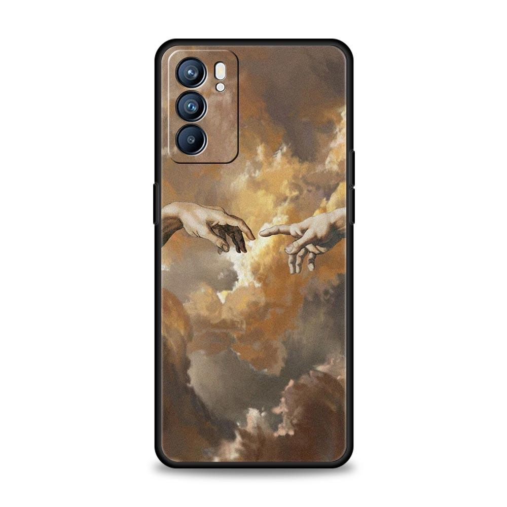 Mona Lisa Van gogh Oil Art Case For Oppo Find X6 X5 A54 A53 A52 A9 A15 A95 A17 A16 A76 A74 A57 Reno7 Reno6 Pro Plus 5G Cover