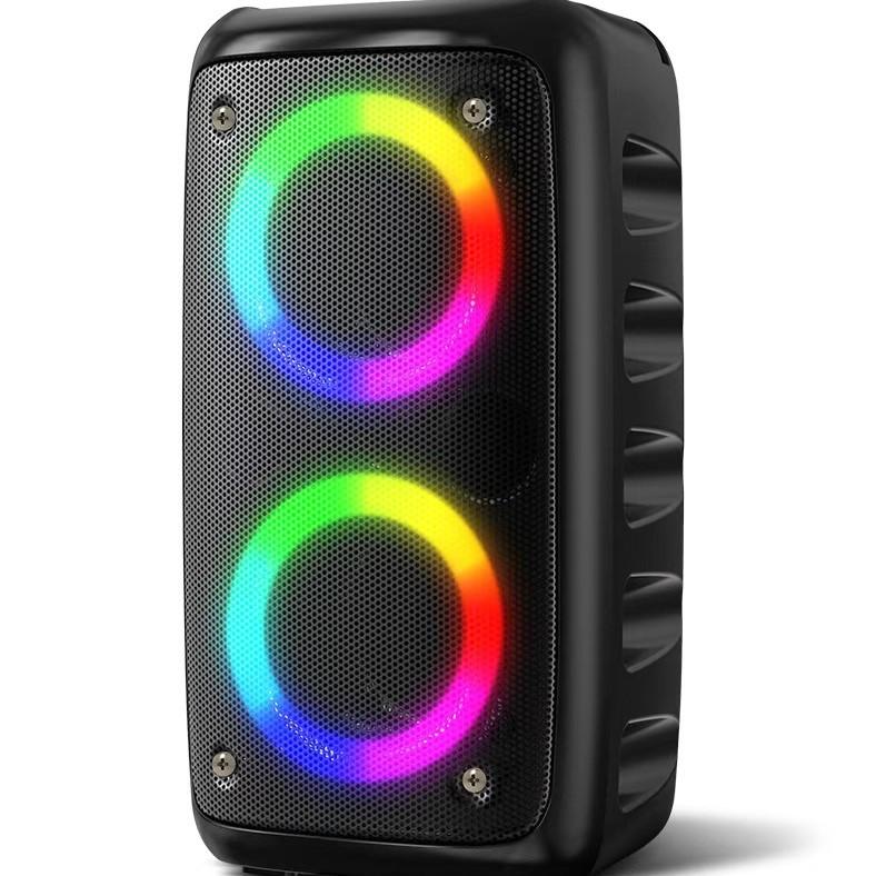 Karaoke Radio FM Bluetooth Speaker Portable Wireless With Microphone Lamp Machine Caixa De Som Sound Box Music Subwoofer LED TWS