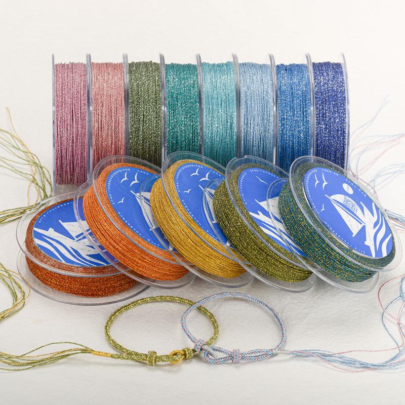 

Нова 6-ниткова кольорова вощена нитка 0,4 мм екстра-тонка з золотистими вкрапленнями для плетіння та плетіння браслетів ручної роботи No specifications