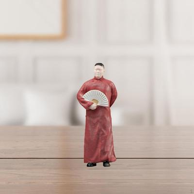 1 64 Chiński Typ Aktor Komediowy Figurka Miniaturowi Ludzie Model Żywica Lalka 3D Malutka Figurka do Piasku