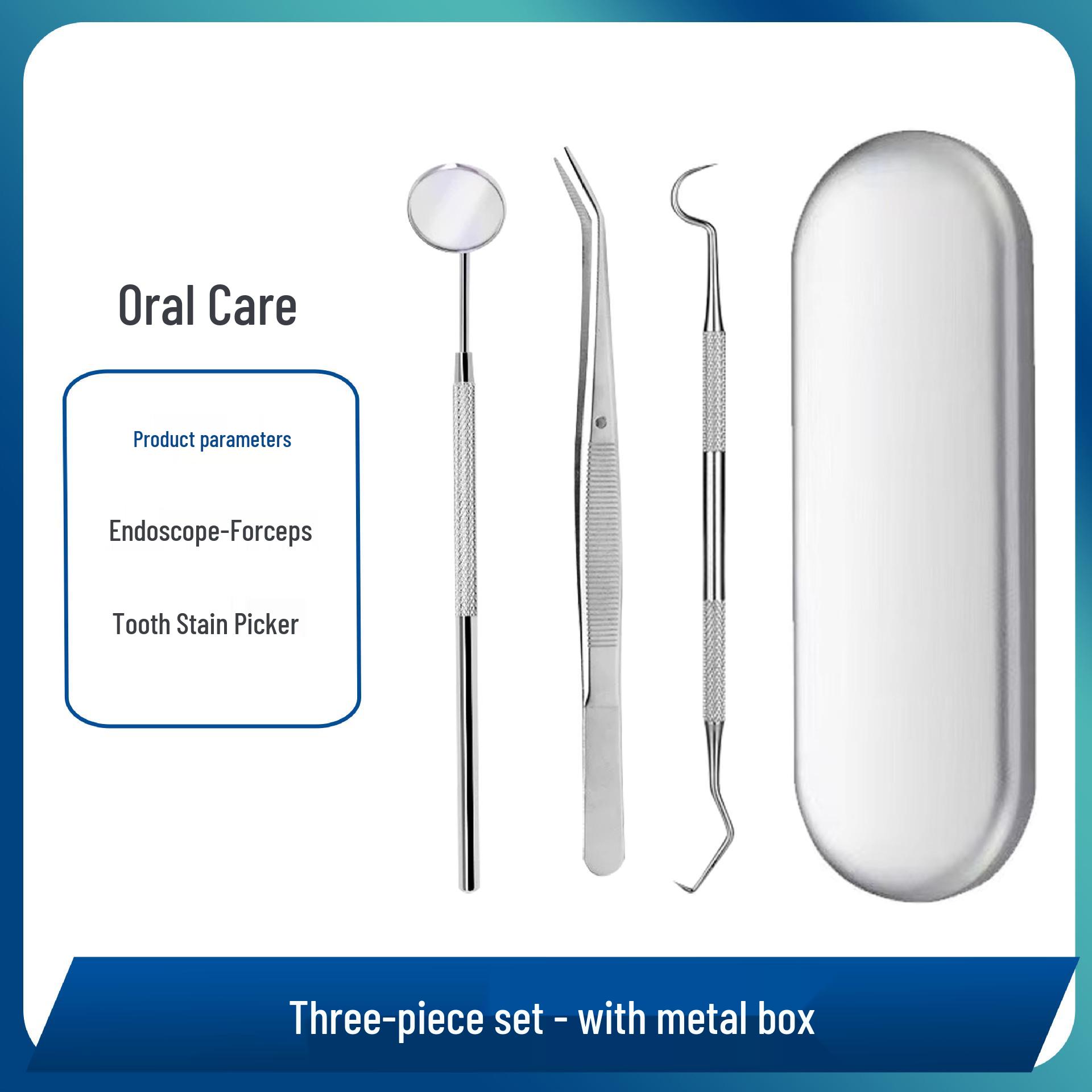 

Набір стоматологічних інструментів для чищення зубів: Видаляйте плями, зубний камінь та наліт за допомогою дзеркала та зонда