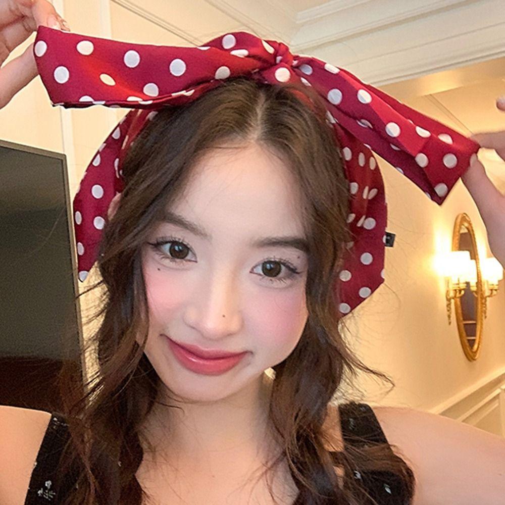 Retro Polka Dot Scarf Printed Long Scarves Luxury Scarf Headband  Wedding