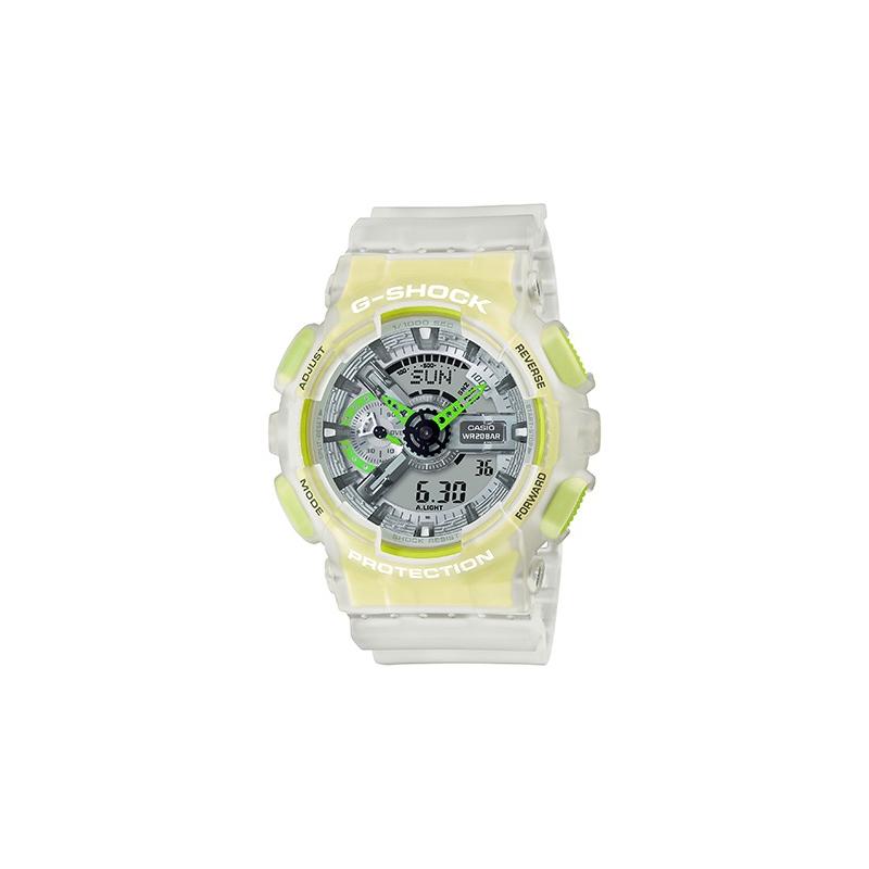 

Casio LCD/Pointer Dual Display Series G-SHOCK GA-110 Iceelectric Tough Series Waterproof Shockproof Trend Quartz Movement Resin Strap GA-110LS-7APR серый