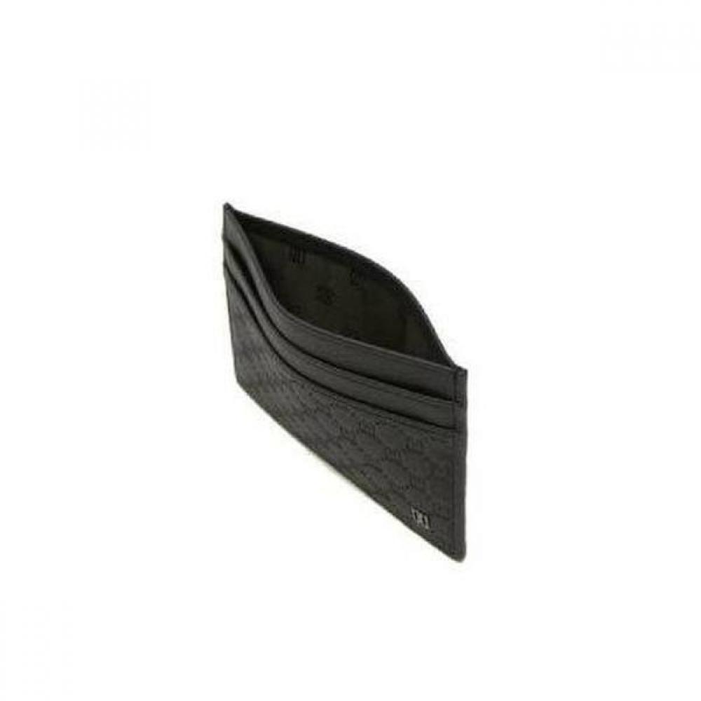 Daks Black Leather Embossed Dd Pattern Card Holder Dbho3e369bk