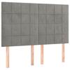 Vidaxl Letto Continentale Con Materasso, Grigio Chiaro, 140X190Cm, Velluto