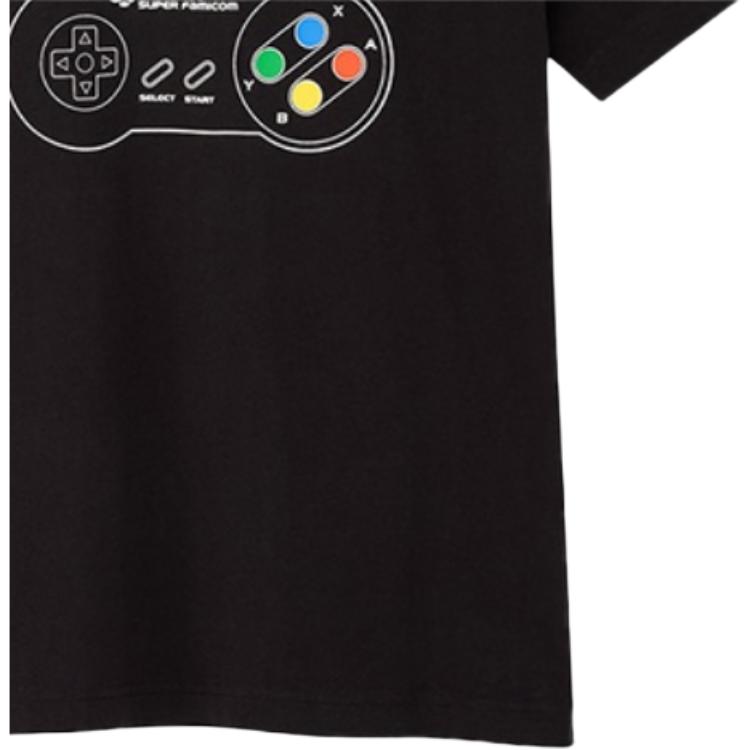 UNIQLO Cartoon Print Crew Neck Short Sleeve T-Shirt Men tops Black 428707-09