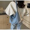Portable Tote Bag Simple Design Nylon Bags Simple Solid Color Bags  For Women