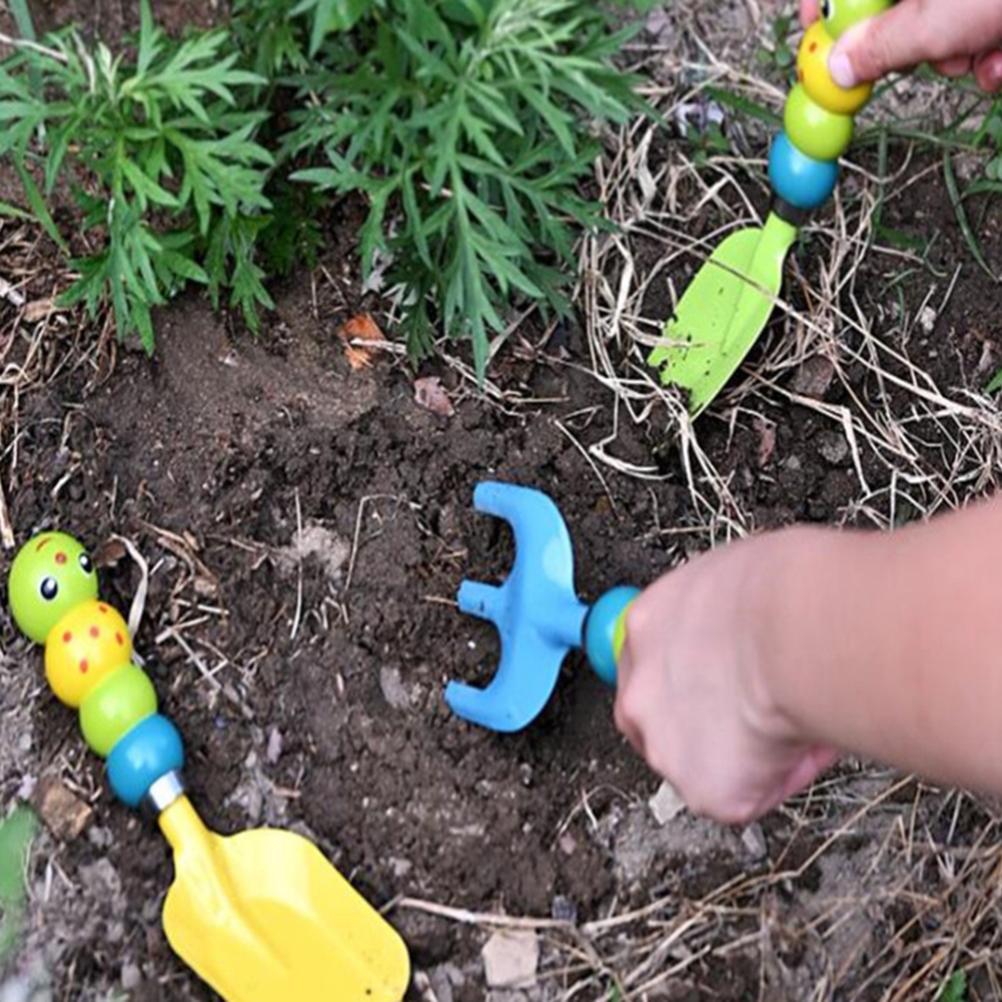 3 Pcs Garden Tool Set Children Gardening Toys Stainless Steel Garden Planting Tool Set for Children Kids Gift