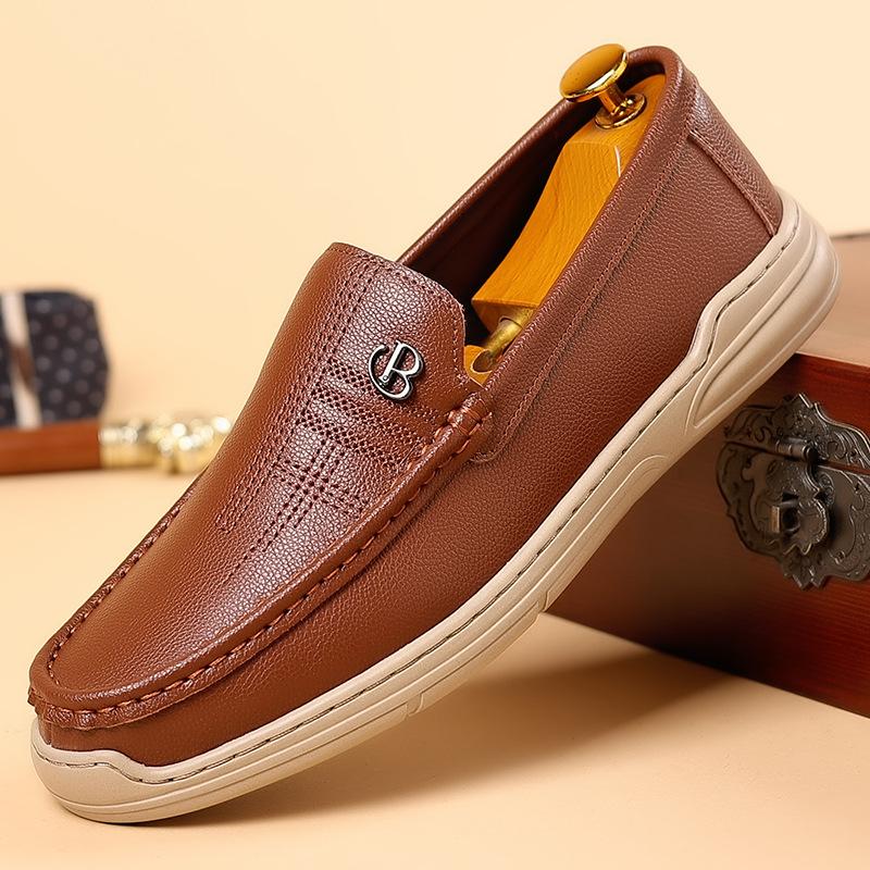 Мода Мода Воловья кожа Обувь для вождения для мужчин Весна Осень Мягкая подошва — фото 8