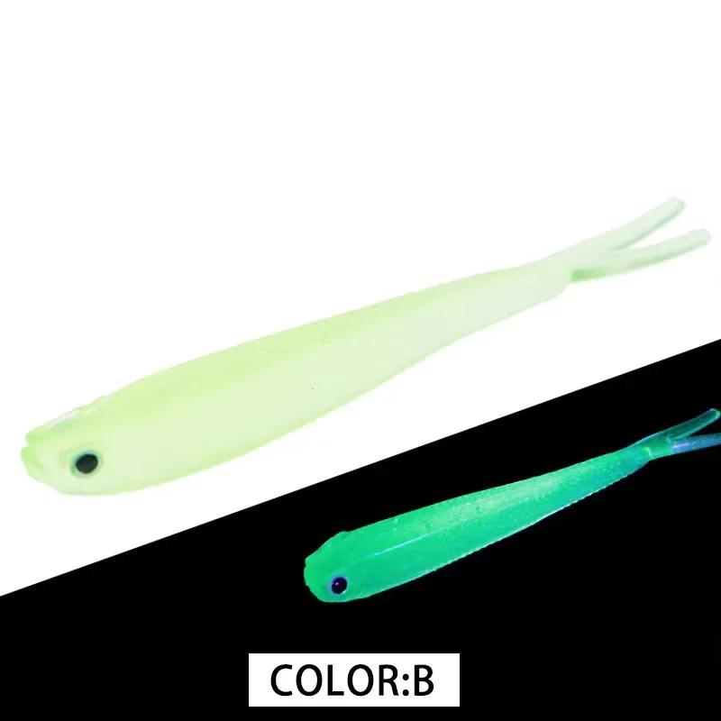 10 Stück weiche Angelköder Silikonköder 7,5 cm zum Angeln Shad Swimbait Wobbler Künstliches Angelgerät Weiche Fliegenfischköder Köder