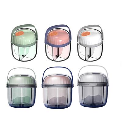 Portable Medicine Tablets Box PC Rotating Vitamins Dispenser Organizer for Outdoor Traveling Working