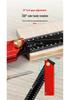 Foldable Multifunction Right Angle Woodworking Ruler with Corner Support and Hole Marking.