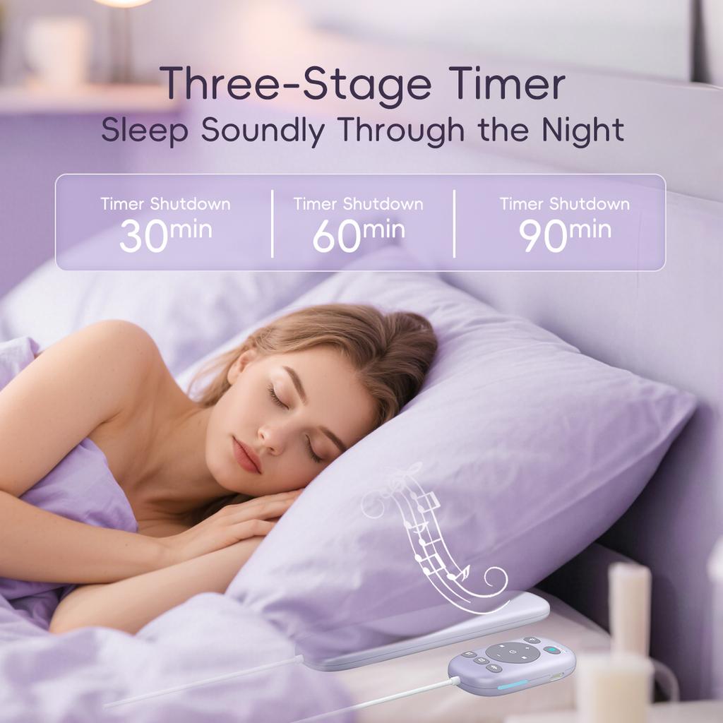 Bone Conduction Bluetooth Speaker Under Pillow White Noise Sleep Aid Music Box Remote Control TF MP3 Music Player Sleep Timer