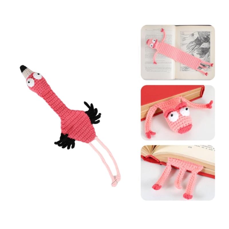 Szydełkowe Zakładki Zakładki ze Zwierzętami z Kreskówek Uchwyt na Stronę Książki Przekładka do Strony Książki Prezent Uznania dla Nauczyciela Czytelnika