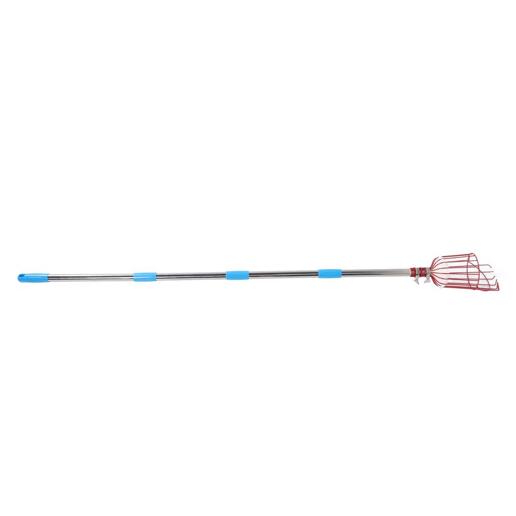 Fruit Picker Tool Multifunctional Stainless Steel Durable Rustproof Apple Orange Fruits Catcher Tree Picker with Pole