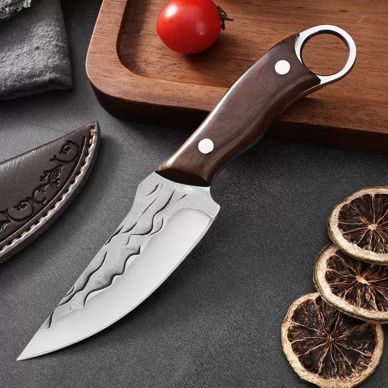 Mongolian Multifunctional Outdoor Knife: High-Hardness Boning & Meat Cutting Tool for Wilderness, Household, and Fruit Use.