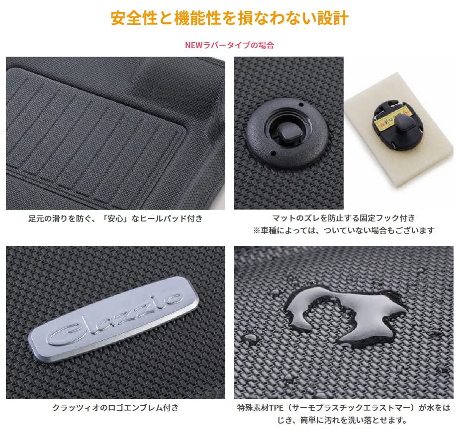 Zestaw dywaników podłogowych Clazzio 3D do 1 Forester SK Standard Type Black H30/8~ EF-8156 [5CEFB8156K]