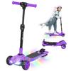 Electric scooter for children 6+ years, foldable 3 wheels zero start, maximum speed 8 km/h 64x29x83cm purple