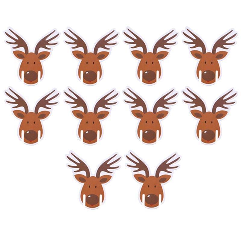 

10 шт. Рождественская открытка с изображением винного бокала, шапка Санты, украшения для бокалов вина, новогодний подарок Navidad Noel, украшения для рождественской вечеринки