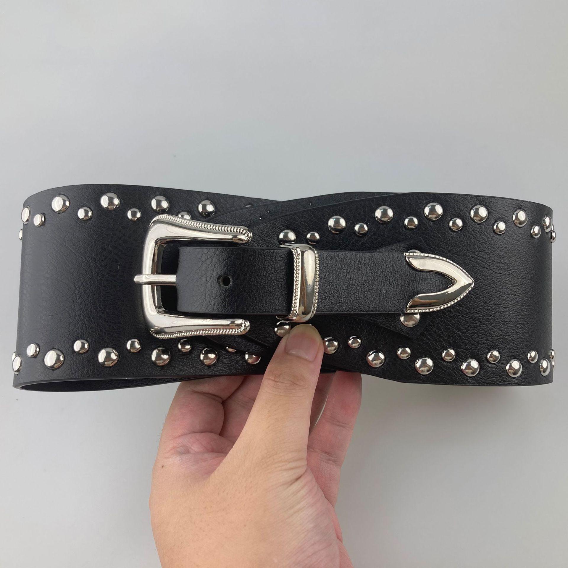 Ретро Леопардовый Принт Зебровый Принт Заклепки Мех Пояс на Талию