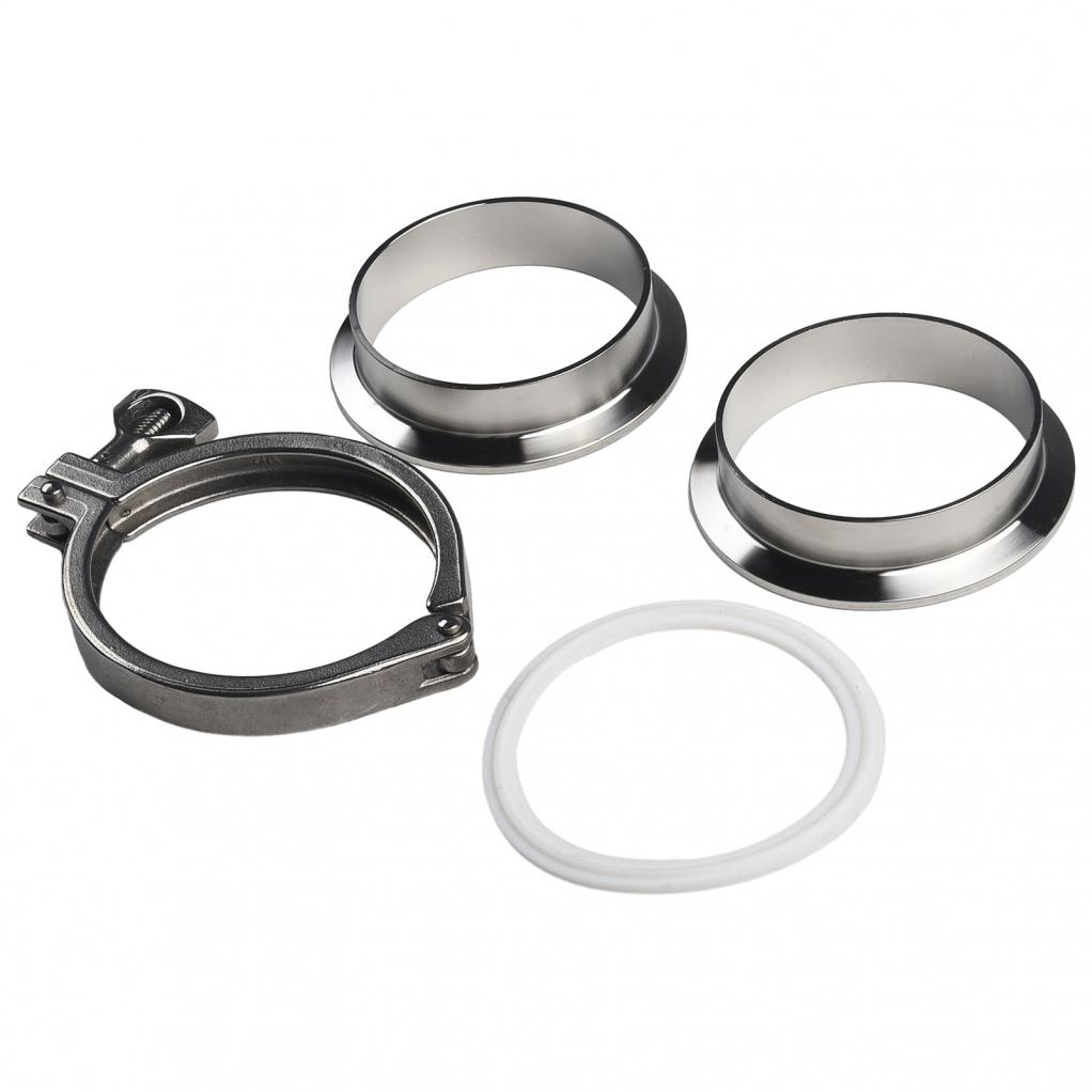 OD 3/4 - 4 In 19mm - 102mm Sanitary Weld Ferrule + Tri Clamp + PTFE Gasket SS304