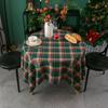 Linen Cotton Blend Plaid Tablecloth Dining Table Coffee Christmas Decor Nordic Style Washable Anti-Slip Heat Resistant