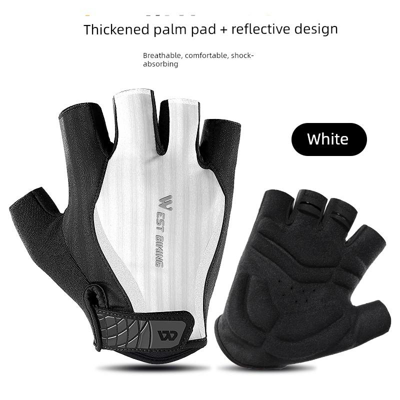 West Rider Cycling Half-Finger Gloves Mountain Road Bike Shock-Absorbing Breathable Bicycle Anti-Slip Sports Gloves Equipment
