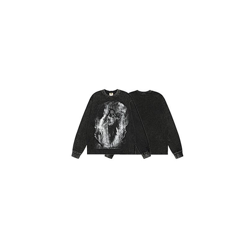 American Trendy Heavyweight Long-Sleeve Men's Autumn/Winter Loose Casual Pure Print Hoodie