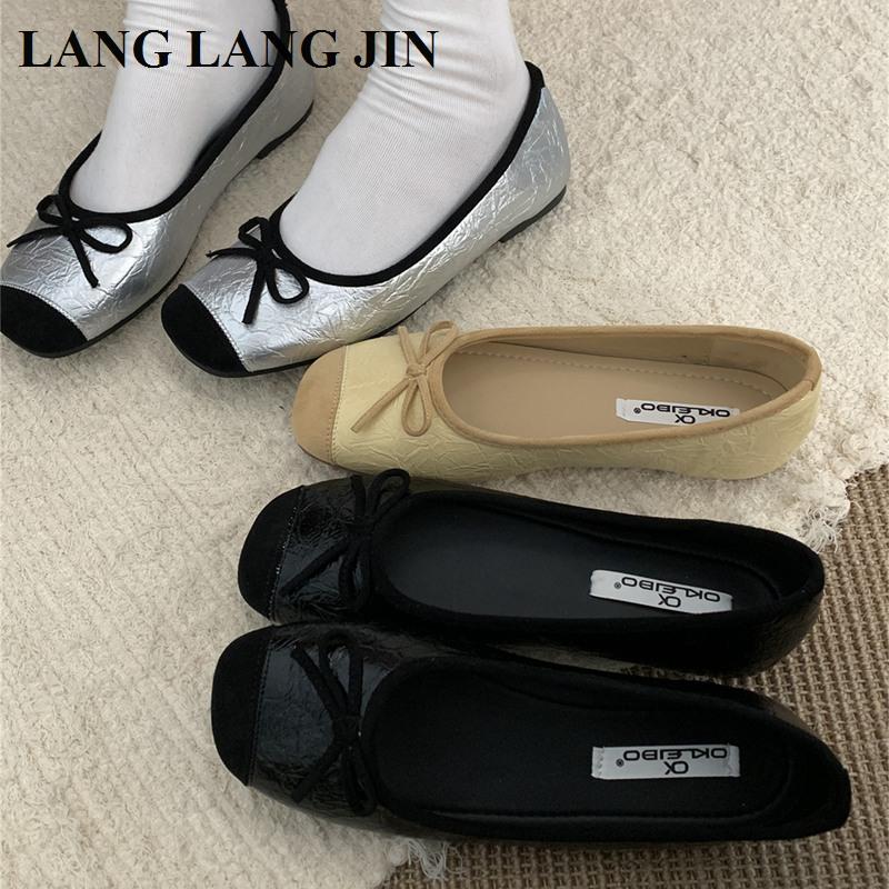 Brand New Flats Shoes Women Low Heel Ballet Square Toe Shallow Shoe Slip On Loafer Round Toe Ballet Flats Shoes zapatos De Mujer