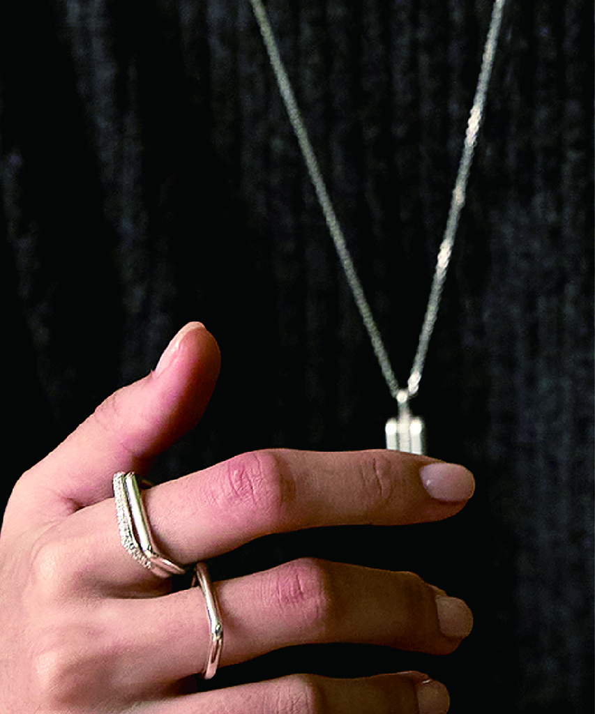 Grasse Matinee Triple Bar Set Ring Silver