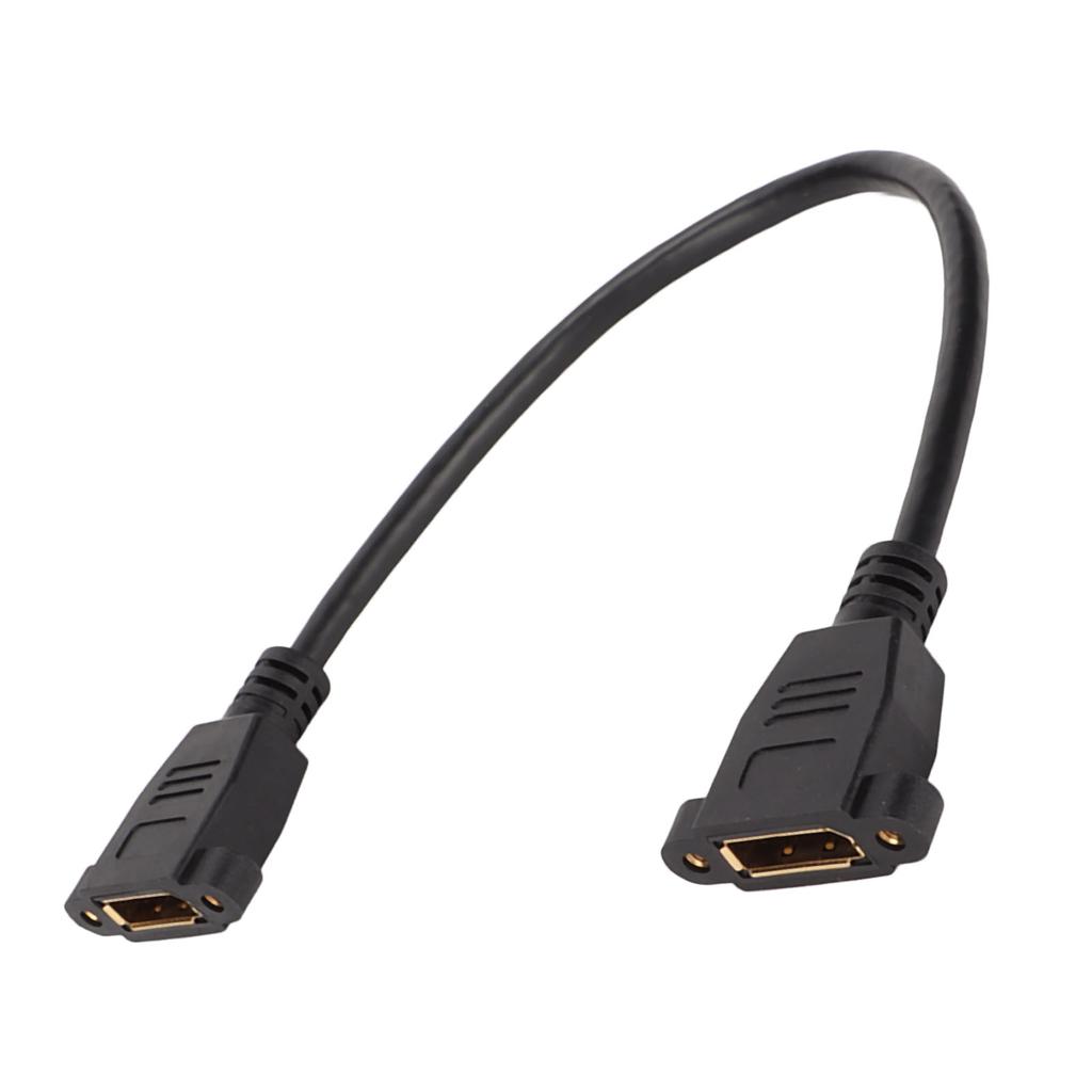 Displayport Extension Cable 4K DP HD Female to Female Cable Displayport Extension Cable with Fixing Nut Hole