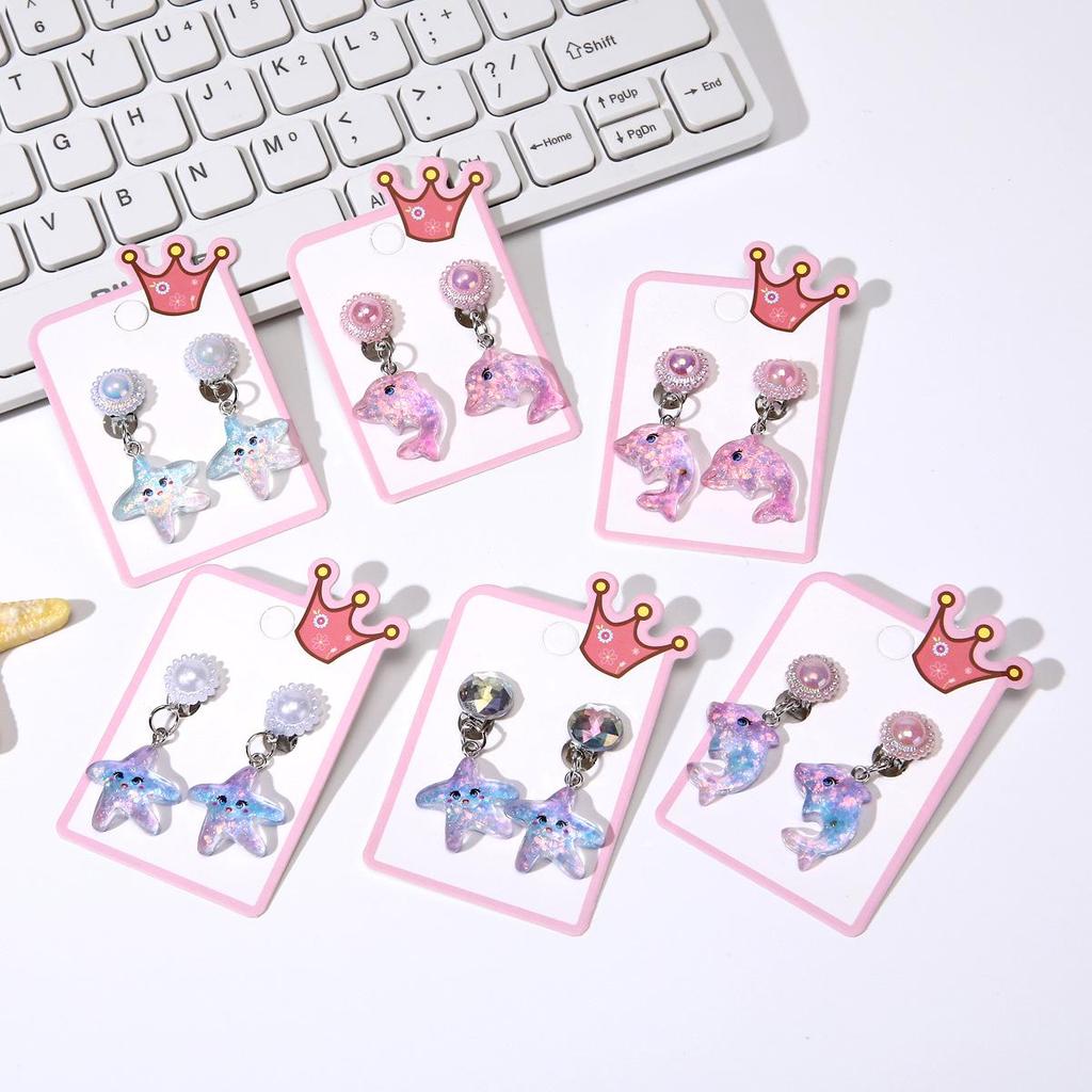 Children's and Women's Cute Animal Clip-On Earrings - Pain-Free, Cartoon Style Jewelry