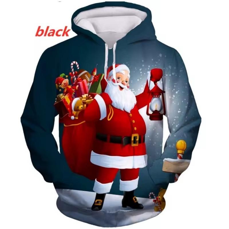 

Hot Sale Christmas 3d Hoodies Men/Women Sweatshirts Winter Autumn Funny Hoody Loose Outwear Pullovers 2XL