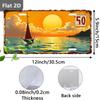 Tin Sign Sunset Sailboat Ocean License Plate Vintage Durable Metal Plaque Wall Decor Nautical Themed Home Wall Art