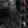Car Shift Handle Cover PU Leather Non-Slip Wear-resistant Shift Knob Decor Protective Cover
