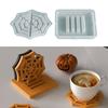 Food Grade Silicone Spiderweb Cup Mats Mold Heat Resistant Coaster Rack Mould For Halloween Home Decoration