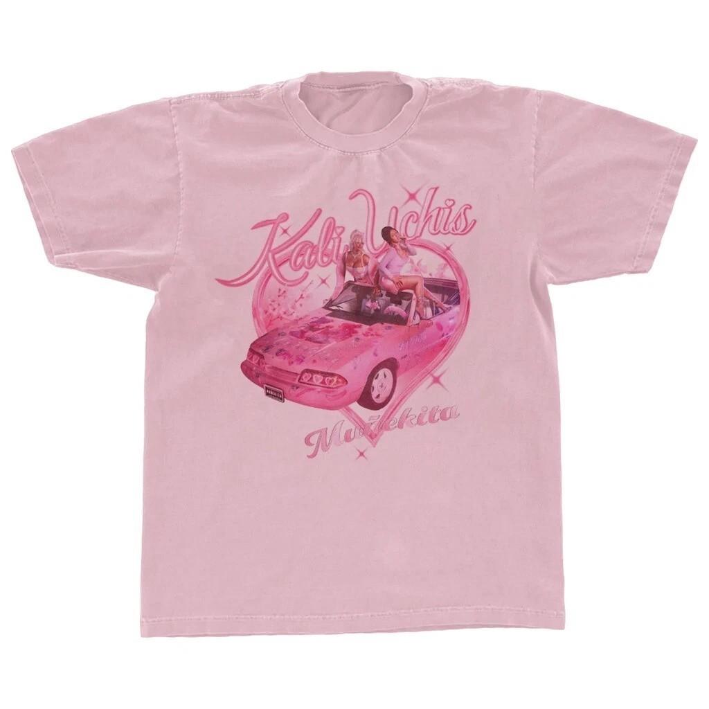 Hot Kali Uchis Gift For Fans Unisex All Size Tee Pink Color S