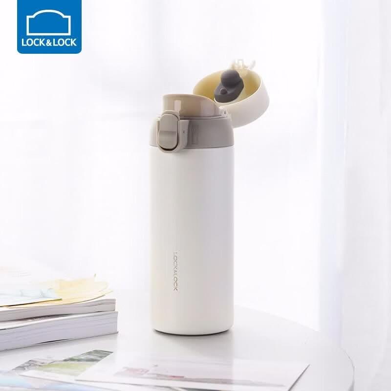 LOCK&LOCK LHC3239 Pop-up 316 Stainless Steel Thermal Mug