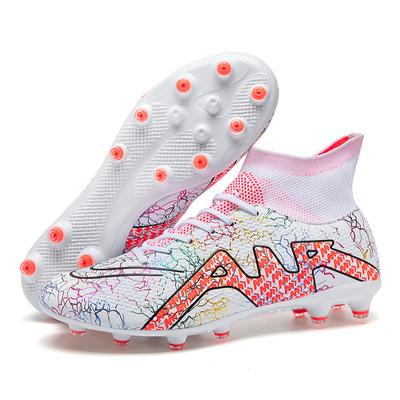 New Men's Soccer Shoes High Top Long Spike Original Soccer Boots Professional Adult Training Futsal Hall Football Boot for Teen