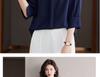 2025 Women's Drapey Chiffon Pullover Blouse - Round Neck, Comfy and Lightweight Top