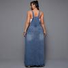 Tuta Nuova in Denim Piccante da Donna Taglie Forti