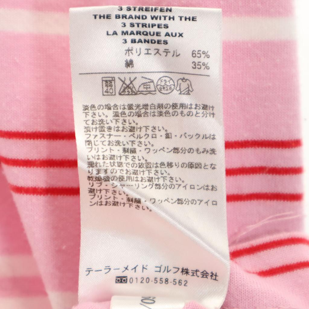 Adidas Border Golf Short Sleeve Half Zip Shirt M Pink Men's Used