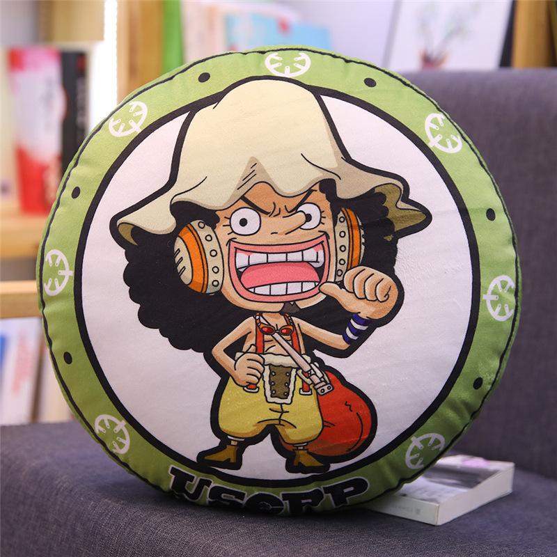 

Latest Circular Pillow Anime Peripheral Luffy Chopper Double-Sided Printing Nap Cushion Pillow Room Sofa Decoration Present