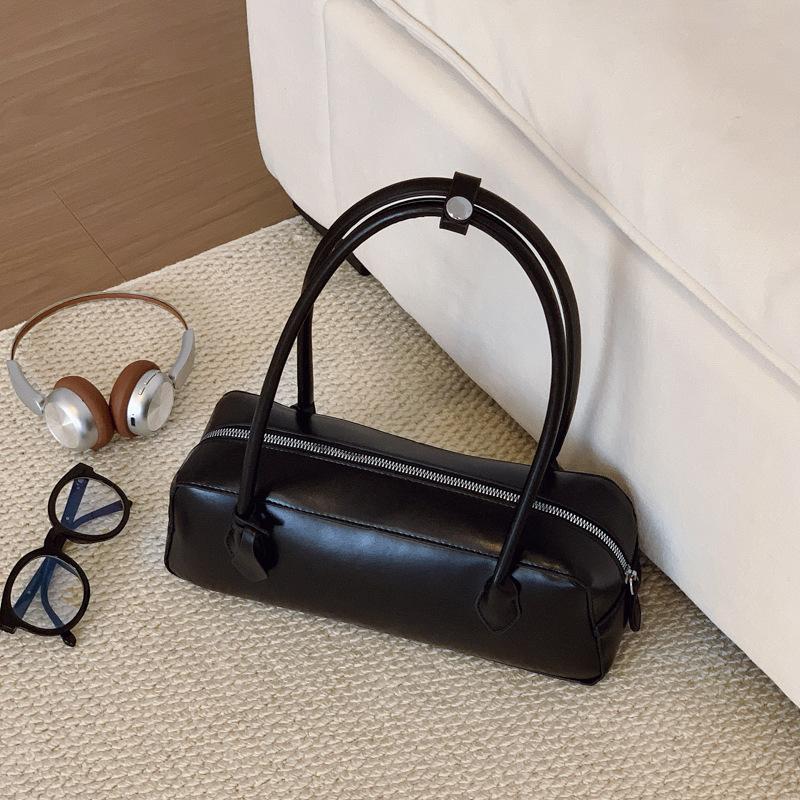 

Women s bag Cowhide dachshund dog long-handled baguette bag niche retro underarm bag pu women s portable shoulder bag