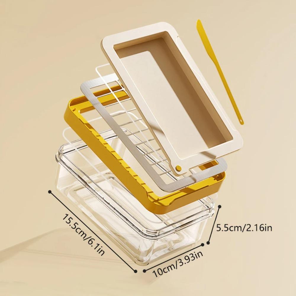 Leak Proof Butter Preservation Box Transparent Butter Slicer Box Creative Butter Keeper  Lunch